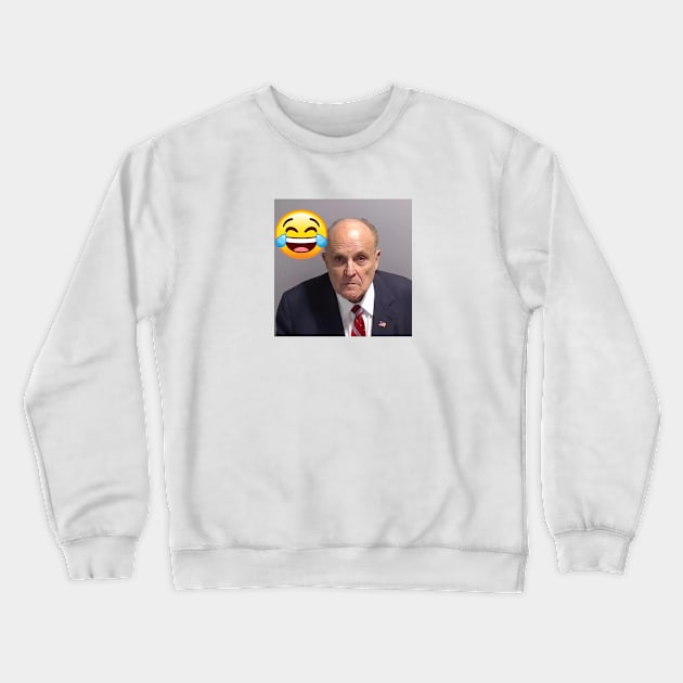 Rudy Giuliani Mug Shot Crewneck Sweatshirt by SillyShirts